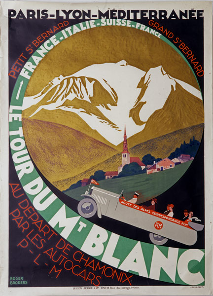 PLM affiche tour-du Mt-Blanc 1927